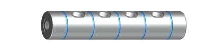 High-pressure resistant fluid distributors, with transverse and longitudinal bores. With pipe threads or cone-shaped threads for direct connection to the supply line.