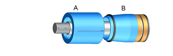 assembly bushing (A) and -bushing (B) - piston seal