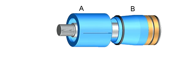 Assembly sleeve (A) and bushing (B) - Piston seal