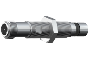 Pressure resistant inductive proximity switch detect the end positions of the stroke in the hydraulic cylinder contactless and wear-free.