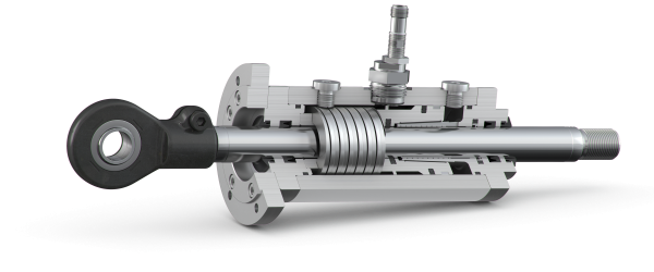 Federal German law (BG) requires that the user ensures that the Ratio-Clamp® RCH rod clamping device model is installed in compliance with the requirements DIN EN 693 or DIN EN 201 and that control technology measures are taken, which will prevent the clamping unit from releasing prematurely (before the load is supported on the pressure column) and which implement a solution through which the holding force can be inspected when in installed status. 