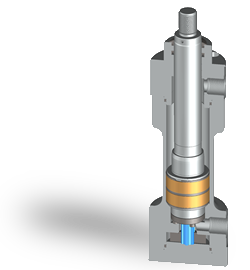 Individual construction: Hydraulic cylinder with anti-torsion mechanism