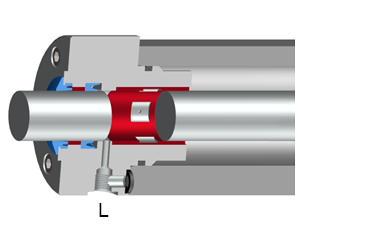 The sealing system of the cover Functional oil seal is suitable for cylinders with hydrostatic bearings. In combination with this hydrostatic bearing, high side loads can be borne.