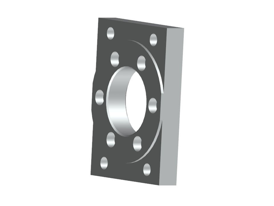 Rectangular flange