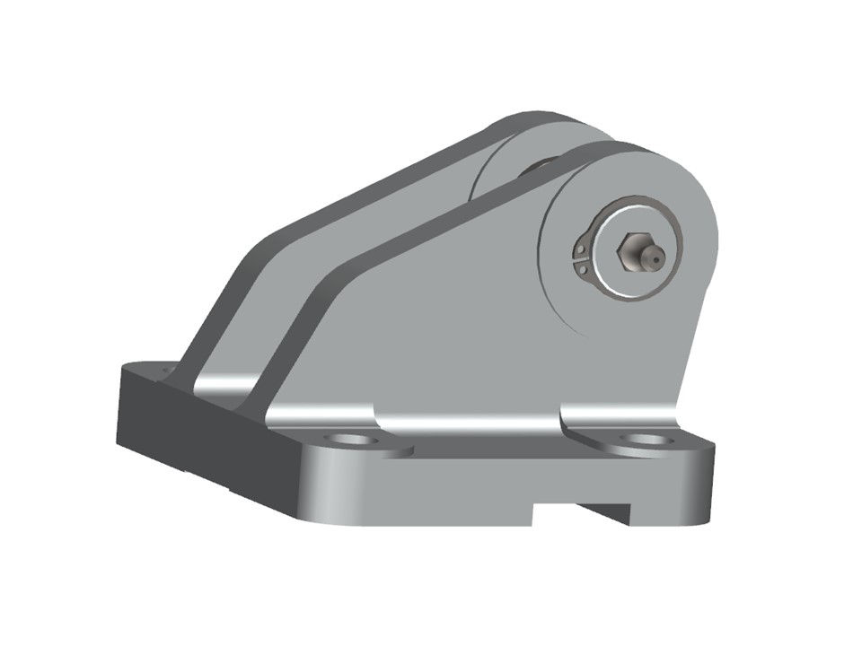 Clevis bracket for spherical plain bearings on hydraulic cylinders