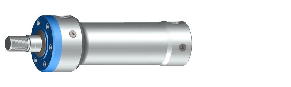 Single-rod cylinders are cylinders with a one-side piston rod and thus with a large piston area for extension and an area for retracting that is reduced by the piston rod area