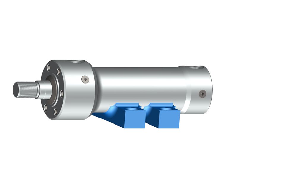 Single-rod cylinder with welded side lug mounting