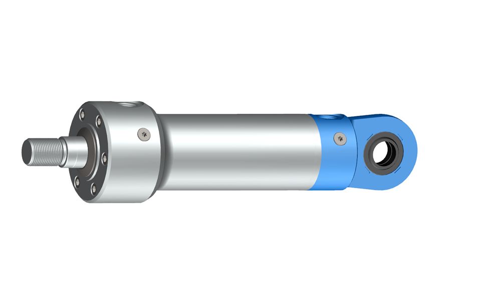 The rod end bearing attached to the cylinder body can be used for cylinder mounting. This makes sure that the cylinder force is applied centrically to the fixation so that no lateral forces are generated.