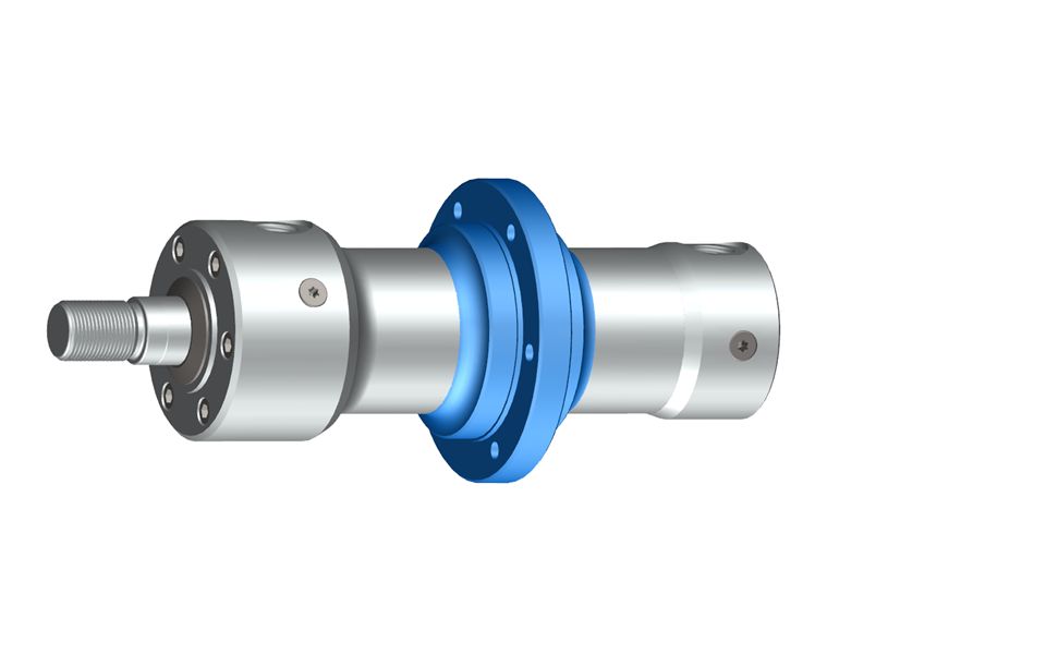  	The flange welded to the cylinder body can be used for cylinder mounting. This makes sure that the cylinder force is applied centrically to the fixation so that no lateral forces are generated.