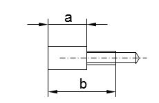 Schema Piston rod end with hole circle