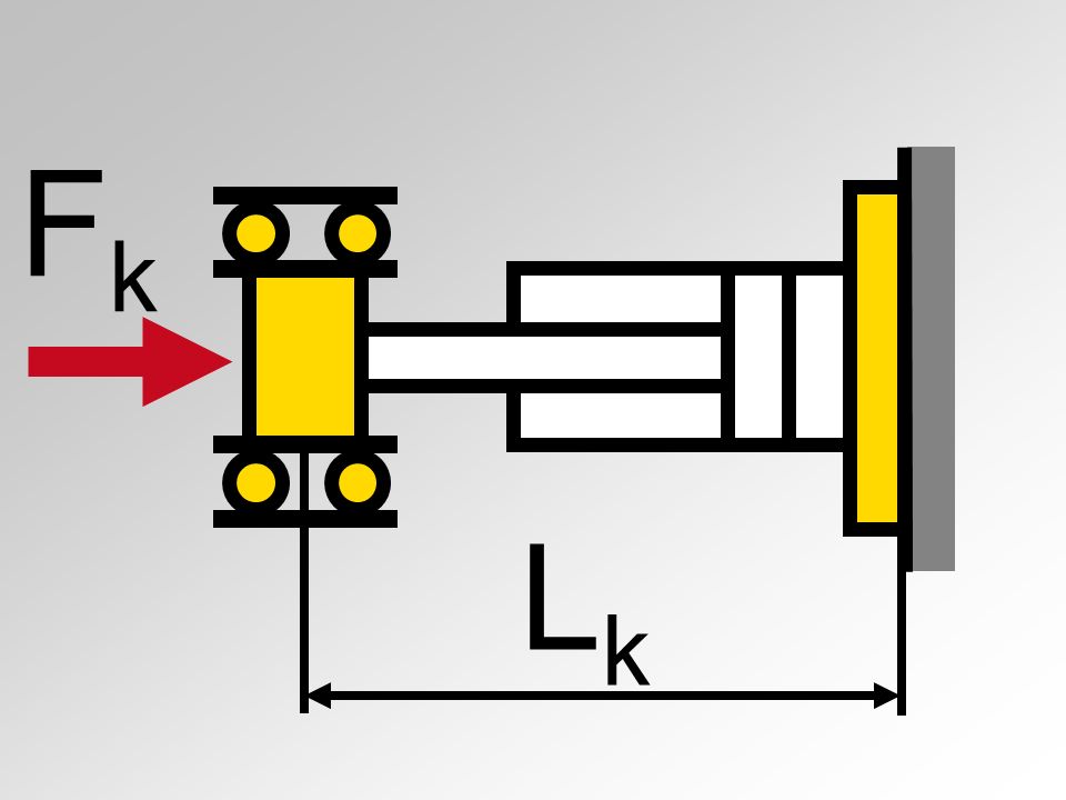 Buckling case Calculation of hydraulic cylinders Hänchen