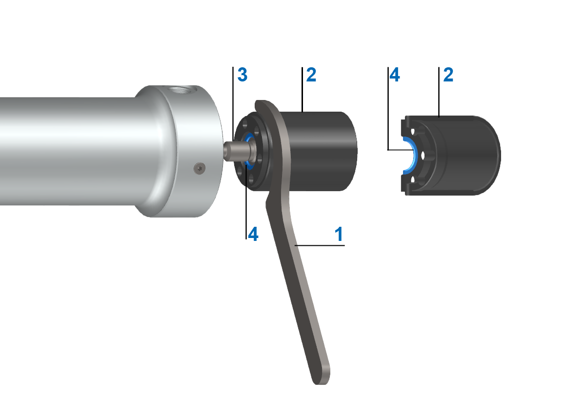 Type with two bores for hook wrench on the circumference