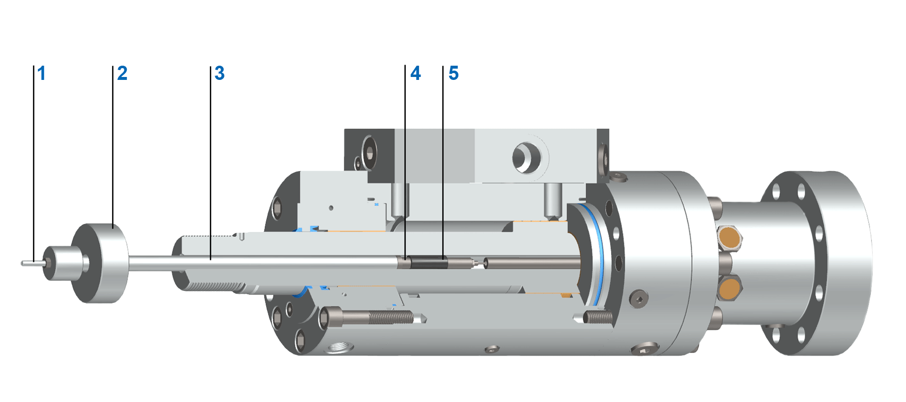 Core mounting of inductive position transducer