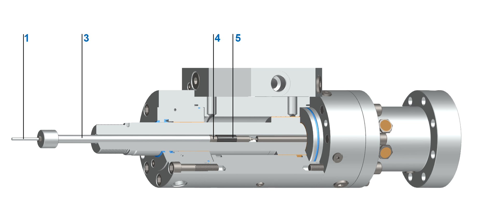 Core mounting of inductive position transducer